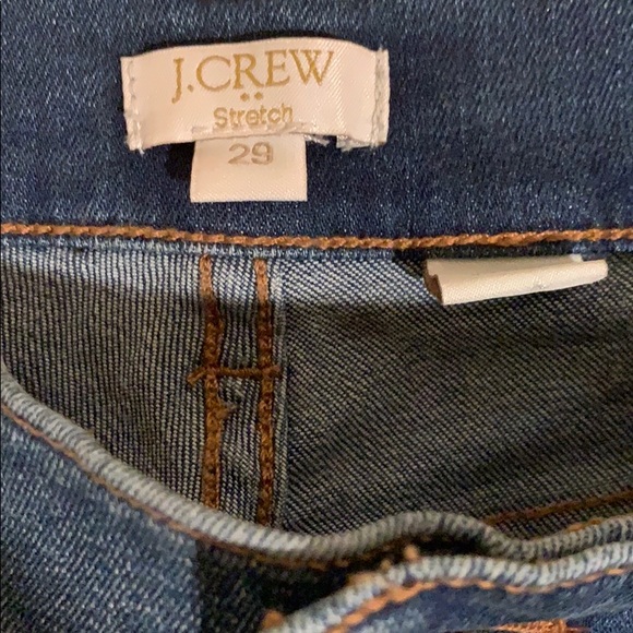 J. CREW stretch dark distressed skinny jeans - Picture 2 of 8